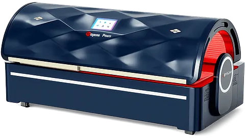 Mørkeblå rødlys-seng 