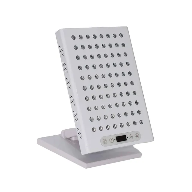 Hvitt rødlyspanel på bordstativ