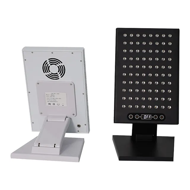 Svart og hvitt lysterapipanel på stativ