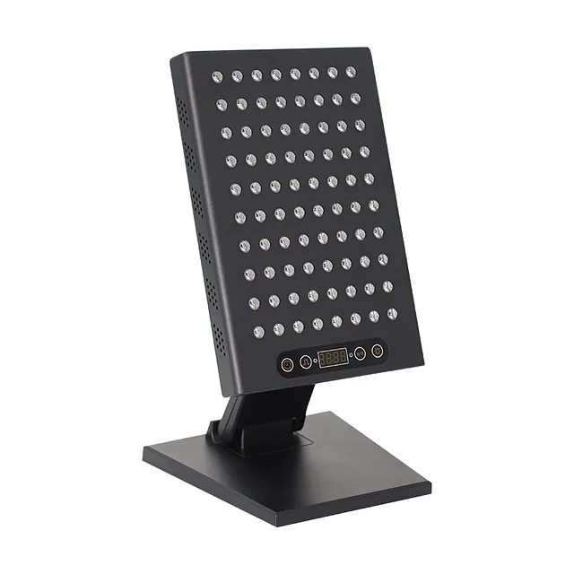 Svart lysterapipanel på bordstativ