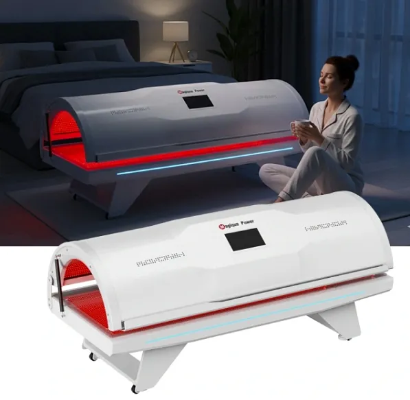 Pasient i rødlysseng under behandling