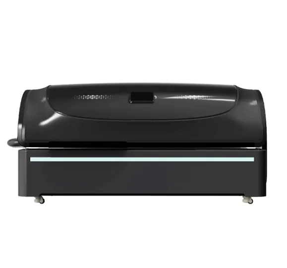 Svart lukket rødlysseng frontvisning