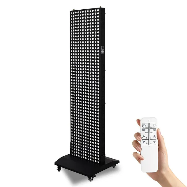 Sort lysterapipanel med fjernkontroll for enkel styring.